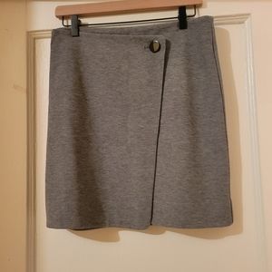 Ann Taylor LOFT Button Faux Wrap Mini Skirt